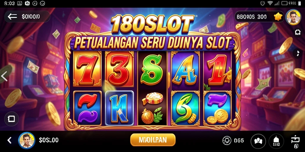 Tampilan gameplay menarik dari 180SLOT dalam petualangan slot.