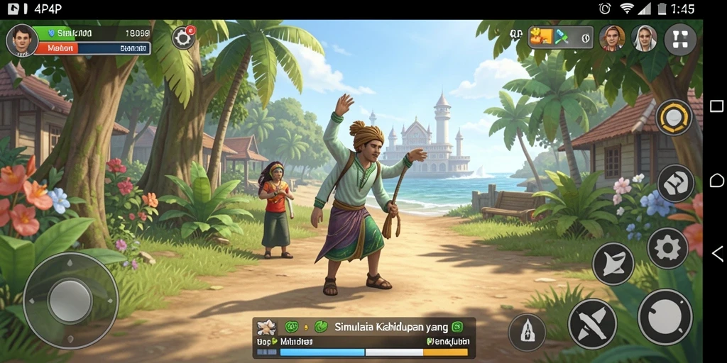 Screenshot utama 4P4P menampilkan aksi gameplay simulasi yang menarik.