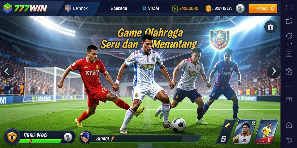 Screenshot menunjukkan aksi seru dalam permainan olahraga 777WIN.
