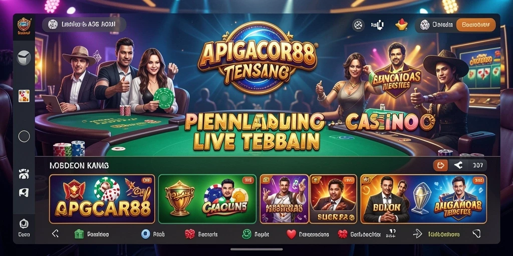 Tangkapan layar permainan Live Casino di APIGACOR88 menunjukkan suasana kasino yang mendebarkan.