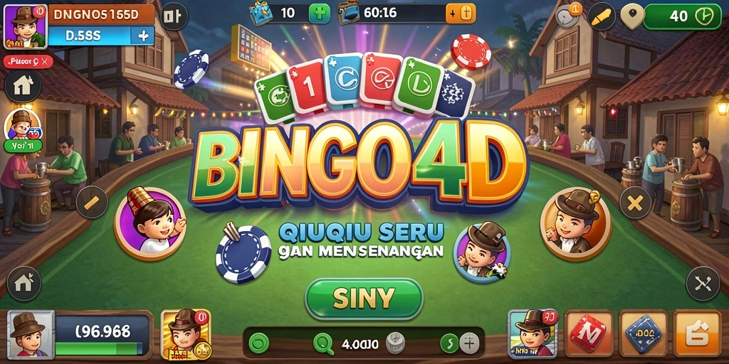 Screenshot utama BINGO4D menampilkan gameplay QiuQiu yang intens.