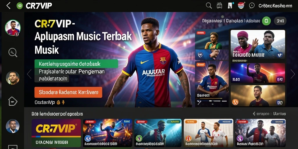 Tampilan gameplay CR7VIP yang seru dan interaktif dengan musik.