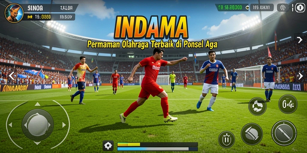 Screenshot gameplay INDAAA yang penuh aksi dan interaksi olahraga.