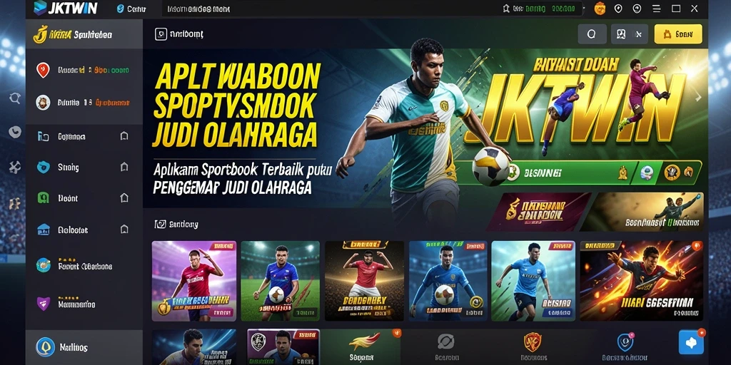 Screenshot utama JKTWIN menampilkan tampilan taruhan olahraga yang menarik.
