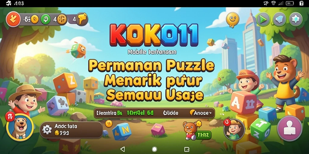 Tampilan gameplay KOKO11 dengan desain puzzle yang menarik.