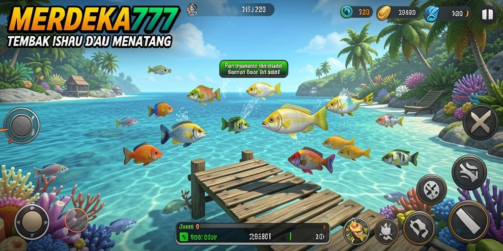 Tampilan gameplay MERDEKA777 yang penuh aksi Tembak Ikan.