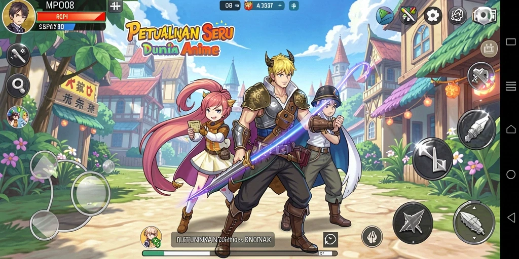 Screenshot MPO08 menampilkan aksi seru dalam dunia Anime yang penuh warna.