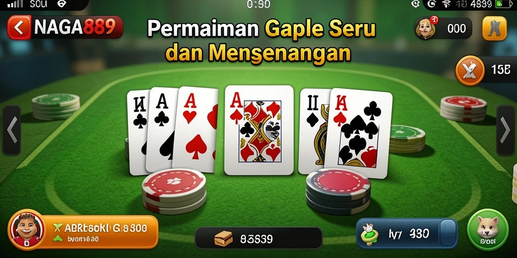 Tampilan seru gameplay Gaple di NAGA889.
