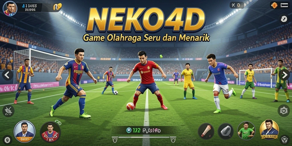 Screenshot gameplay NEKO4D menampilkan momen seru dan intens dalam permainan olahraga.