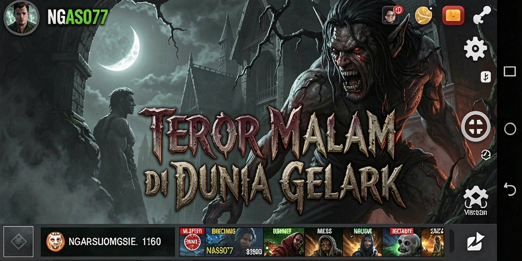 Screenshot menunjukkan suasana menegangkan saat menjelajahi area gelap di NGASO77.