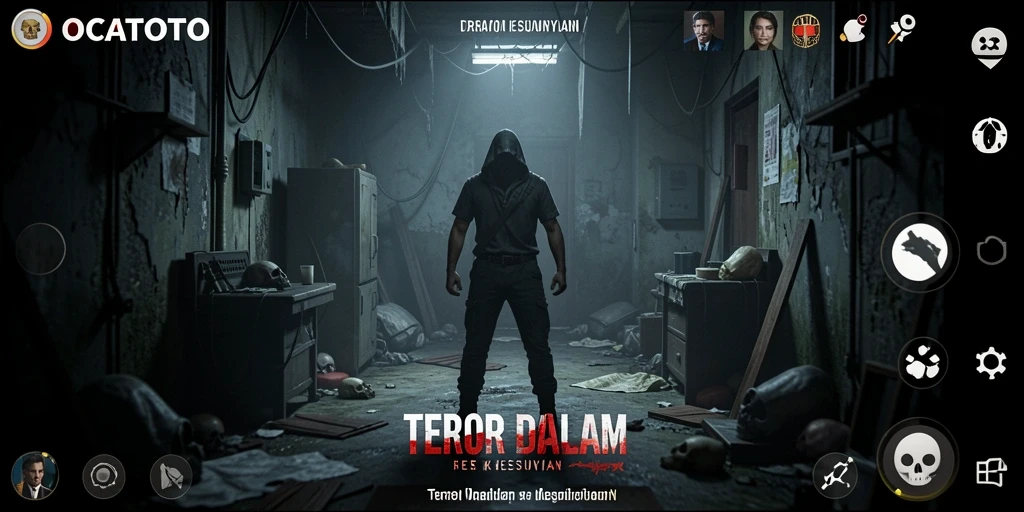 Screenshot menunjukkan suasana mencekam dalam game OCATOTO.