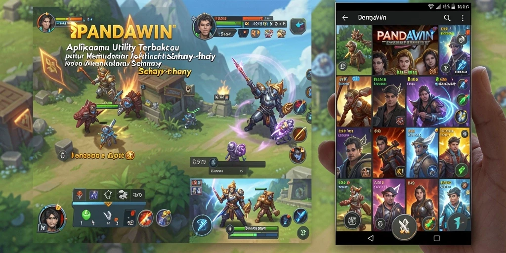 Screenshot utama PANDAWIN menunjukkan antarmuka yang sederhana dan fungsional.