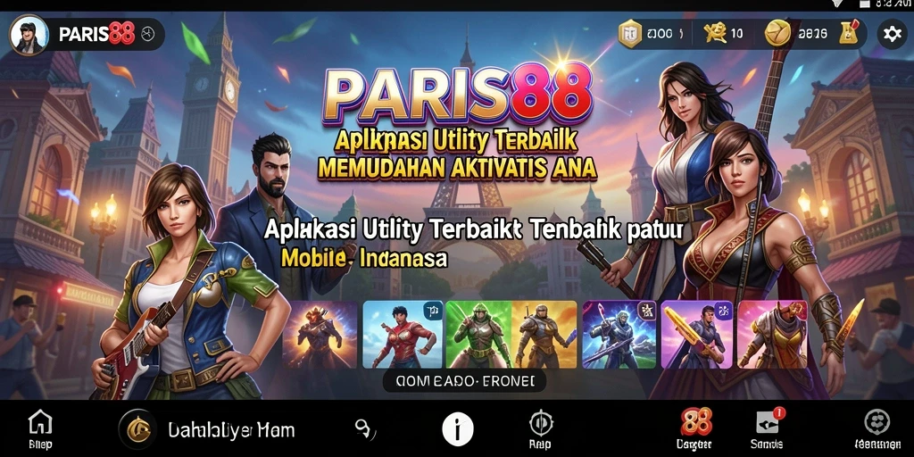 Tampilan antarmuka utama PARIS88 yang modern dan fungsional.
