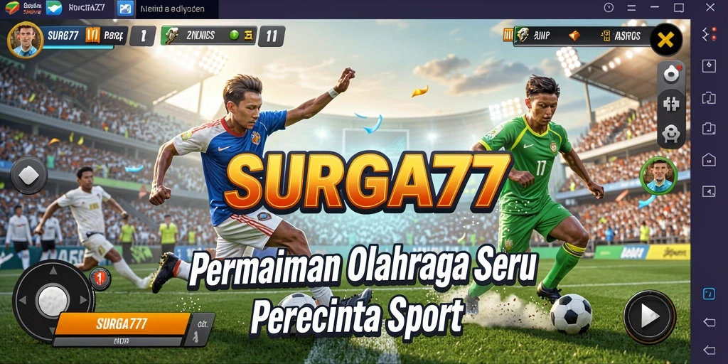 Screenshot SURGA77 menampilkan pertandingan olahraga yang seru.