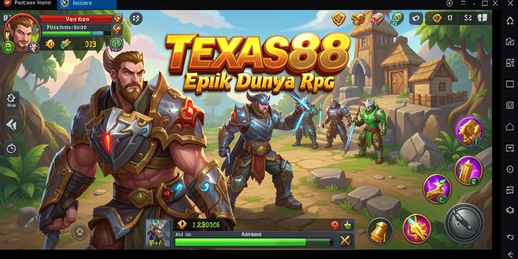 Tampilan gameplay TEXAS88 yang penuh aksi dan strategi RPG.