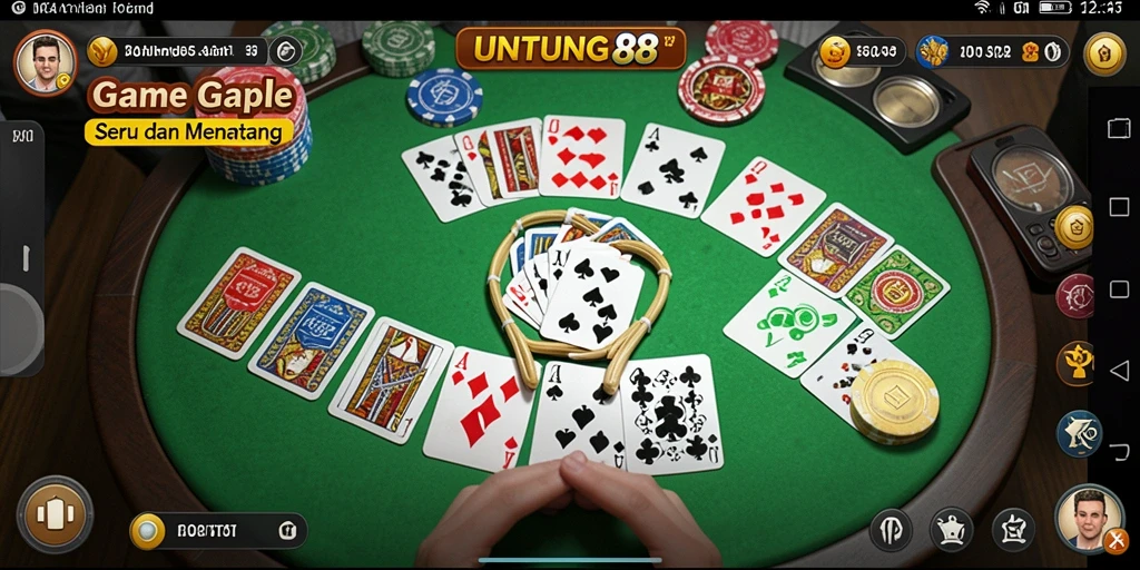 Tampilan gameplay seru Gaple di UNTUNG88 yang menarik.