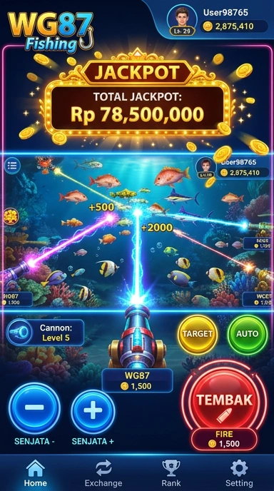 Tampilan antarmuka awal wg87 yang menarik.